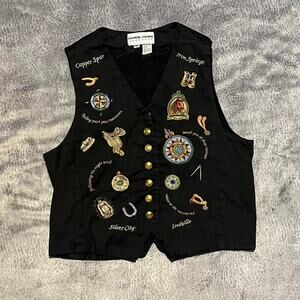 Vintage carol horn embroidered